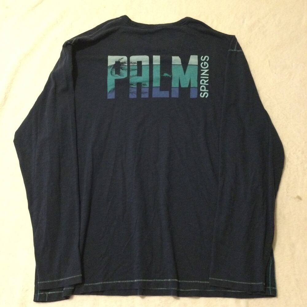 Tommy Bahama Navy Blue Long Sleeve Shirt Palm Spring Mens Size‎ 3XL - Picture 10 of 11